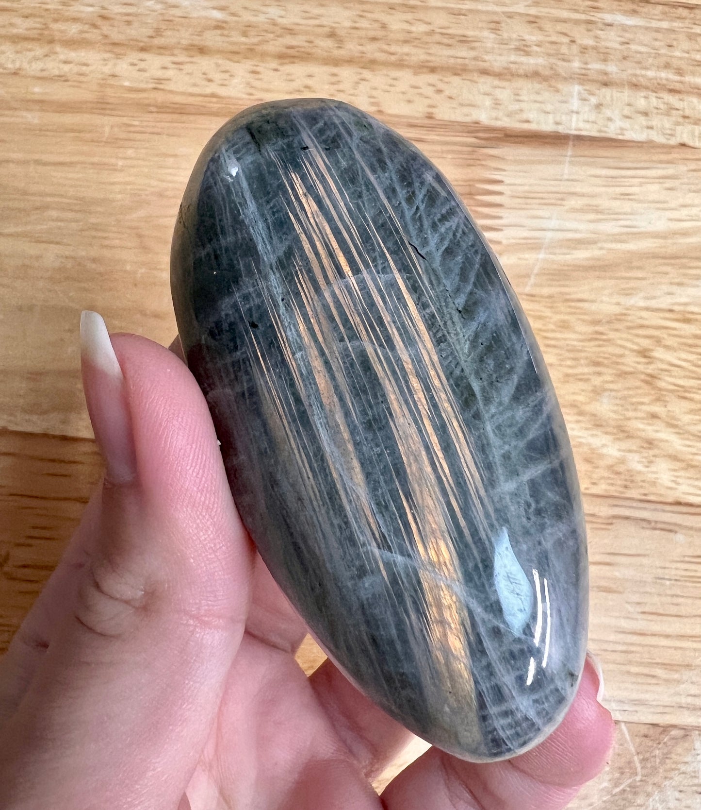 HIGH GRADE LABRADORITE PALMSTONE