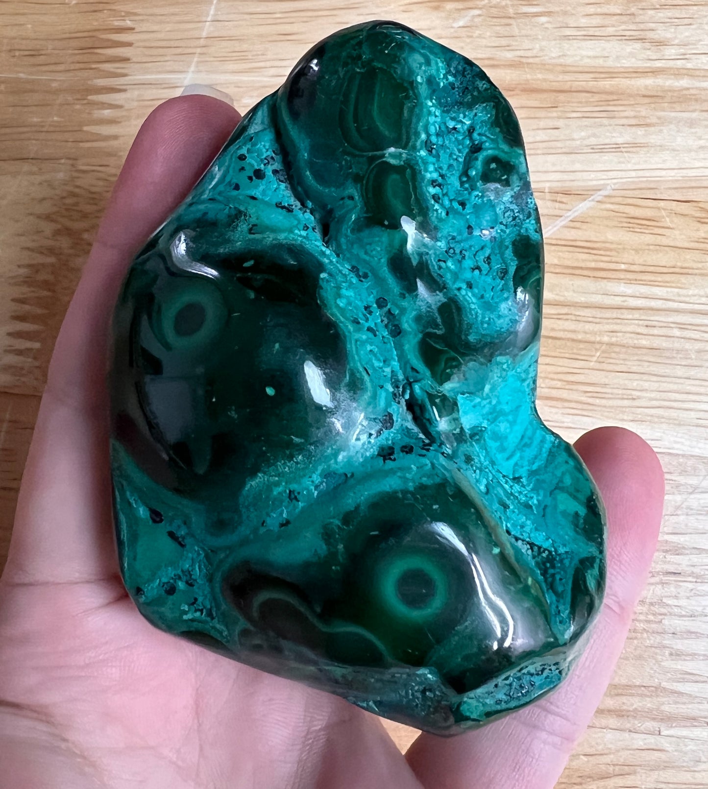HIGH GRADE MALACHITE WITH CHRYSOCOLLA FREEFORM