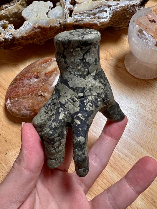 PYRITE THING HAND CARVING - WEDNESDAY ADDAMS